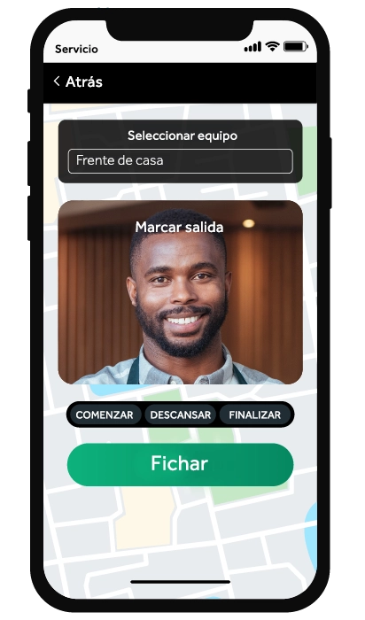 El empleado puede fichar desde su celular